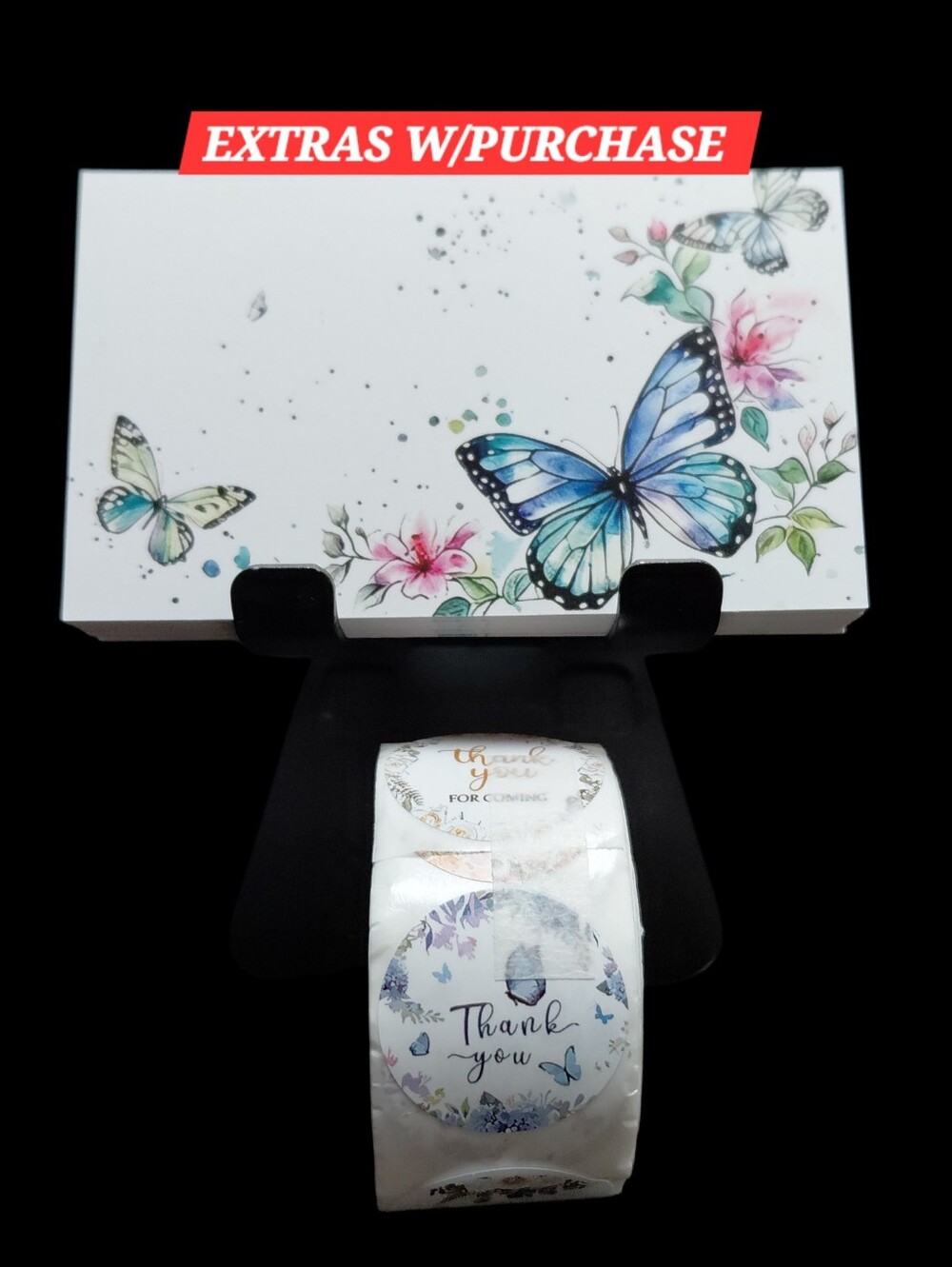 550ct. 50ct. Butterfly Thank You Cards 500ct. Stickers/ 3 Random Polymailers